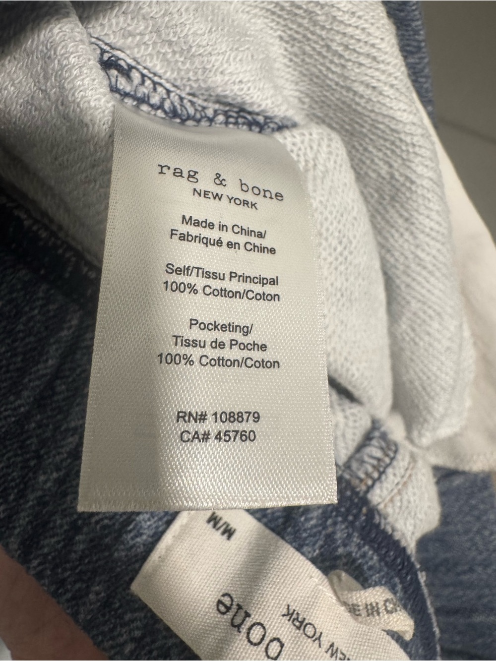 rag & bone Miramar Denim-Print Joggers Medium - Picture 7 of 9